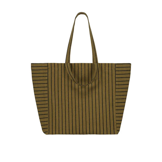 Olive stripes tote