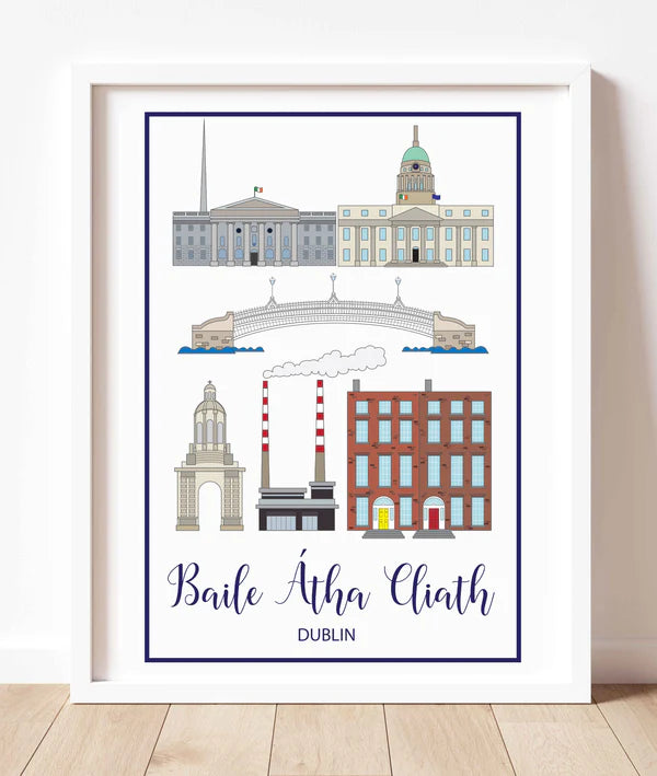 Dublin Landmarks A3 Print