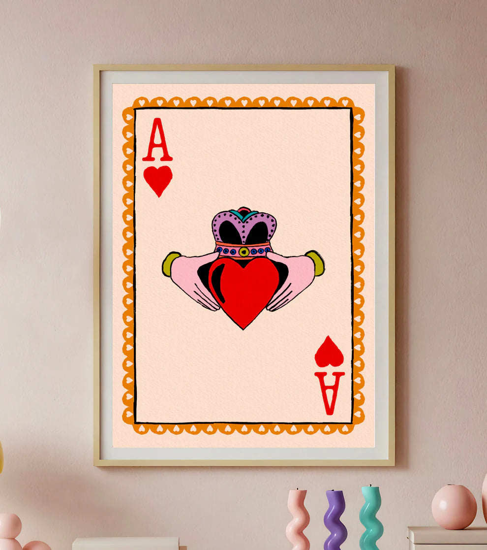 Ace of Hearts A3 Print