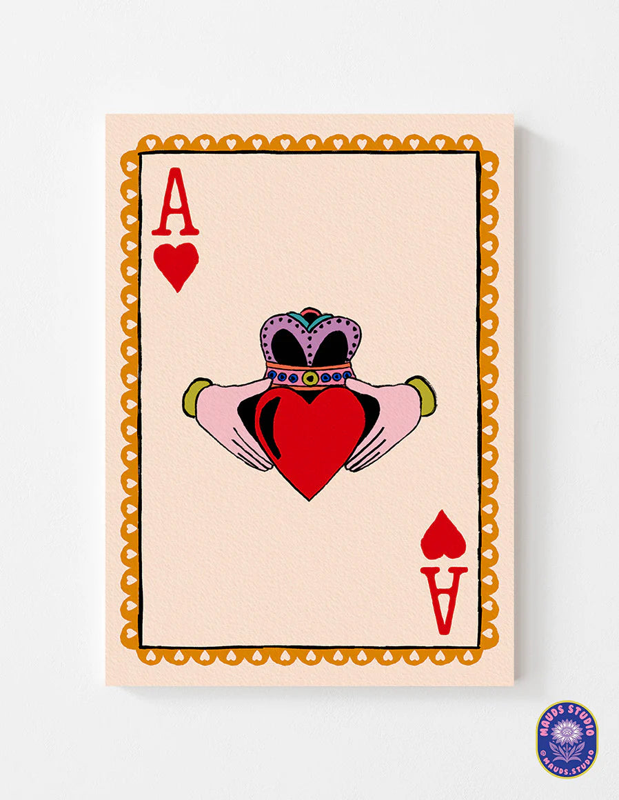 Ace of Hearts A3 Print