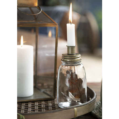Candle holder metal lid