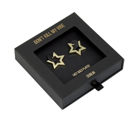 Star hoops gold